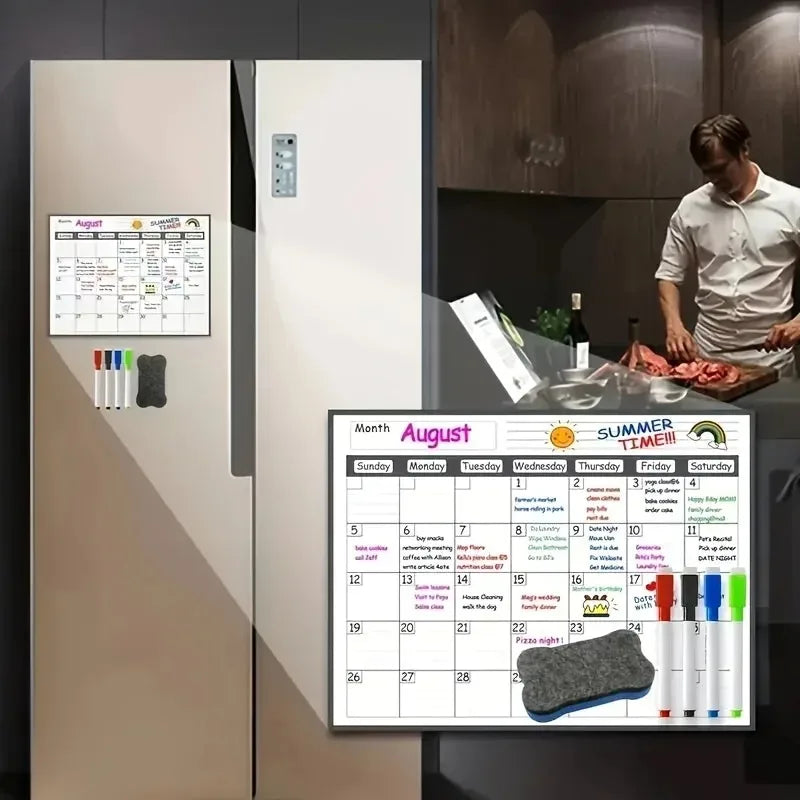Magnetic Monthly Planner Dry Erase Calendar Whiteboard Magnetic Fridge Calendar for Home Office Family Schedule Organizer Oasis Select