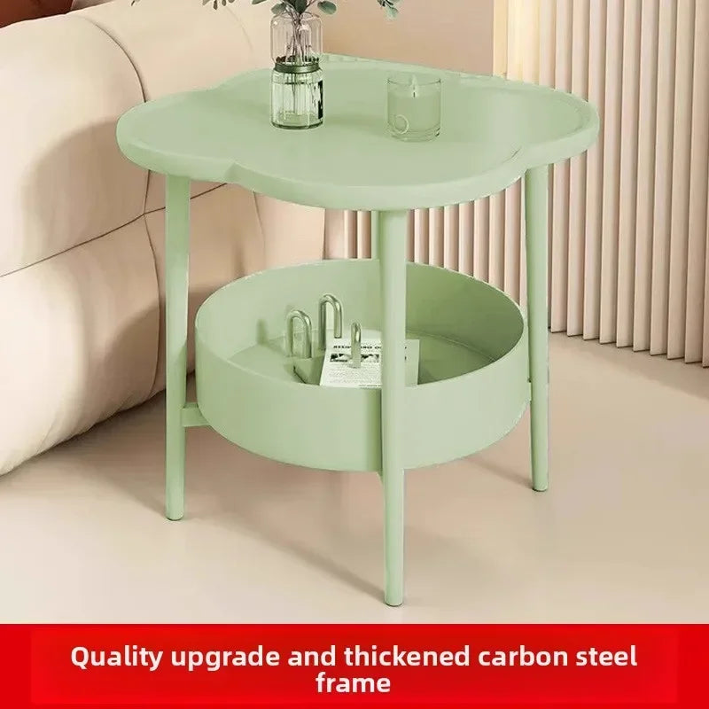 Multi-functional Side few Double sofa side cabinet Table mobile shelf Small coffee table sturdy and durable Oasis Select Matcha green-sj-2