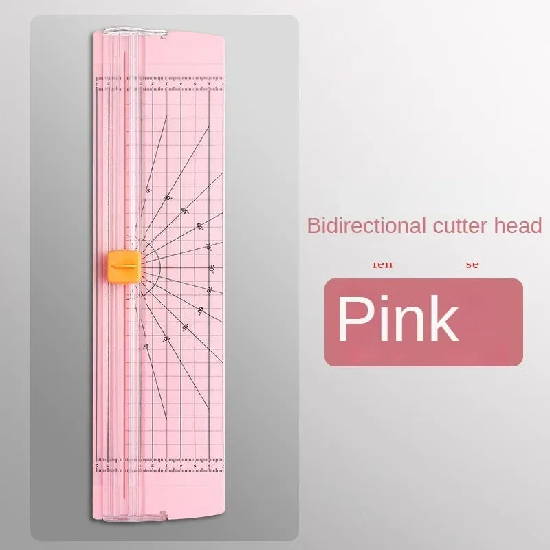 A4/A5 Mini Paper Cutter with Pull-out Ruler for DIY Office Home Stationery Photo Trimmer Scrapbooking Light Cutting Mat Machine Oasis Select Pink