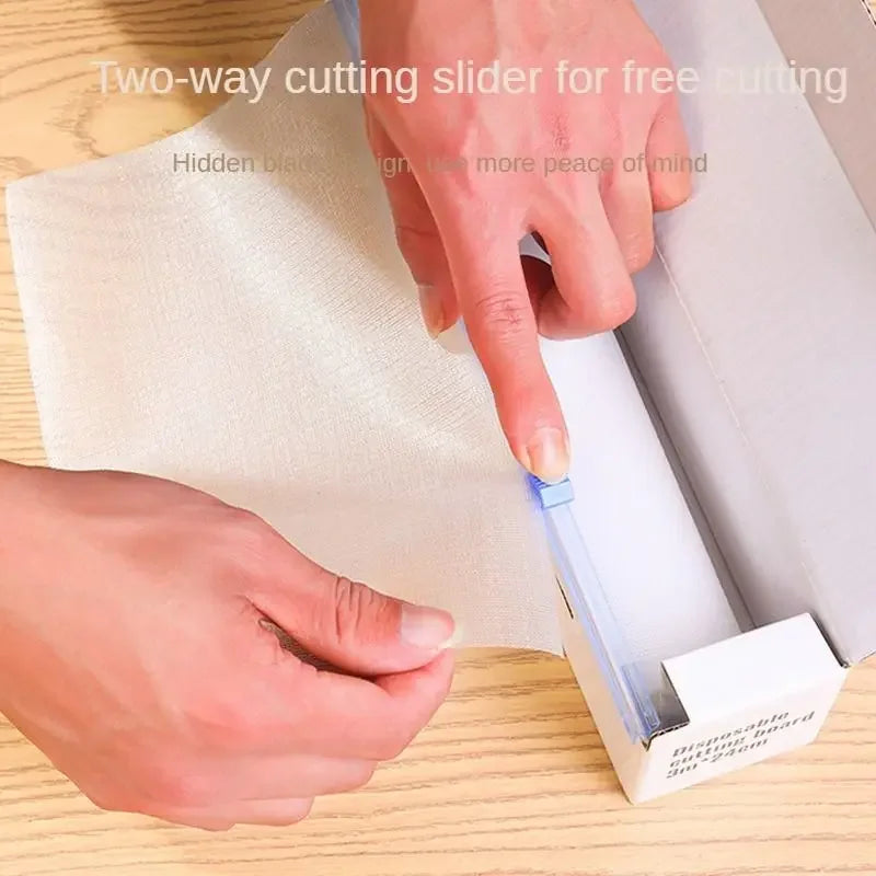 Disposable Cutting Board Mat with Slide Cutter | Food-Safe PE Disposable Cutting Mat Oasis Select