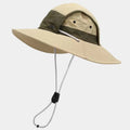 Unisex Large Brim Fisherman Hat Breathable Quick Drying Visor Cap Lightweight Foldable Sun Protection Hat Oasis Select Khaki