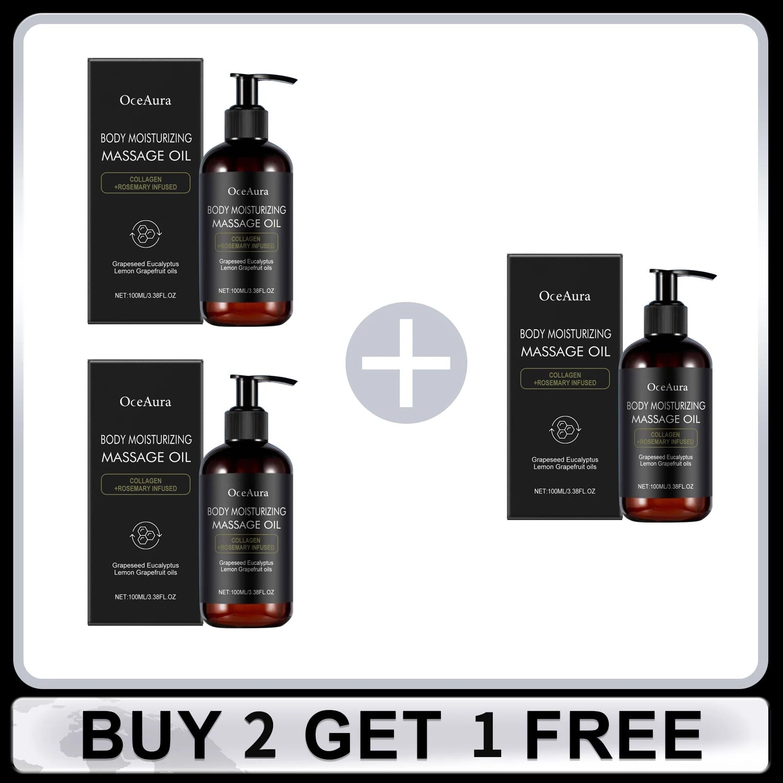 Moisturizing Body Massage Oil Nourishing Smoothing Skin Reduce Dryness Rosemary Oil Brighten Gentle Firming Body Spa Skin Care Oasis Select Buy 2 Get 1 Free