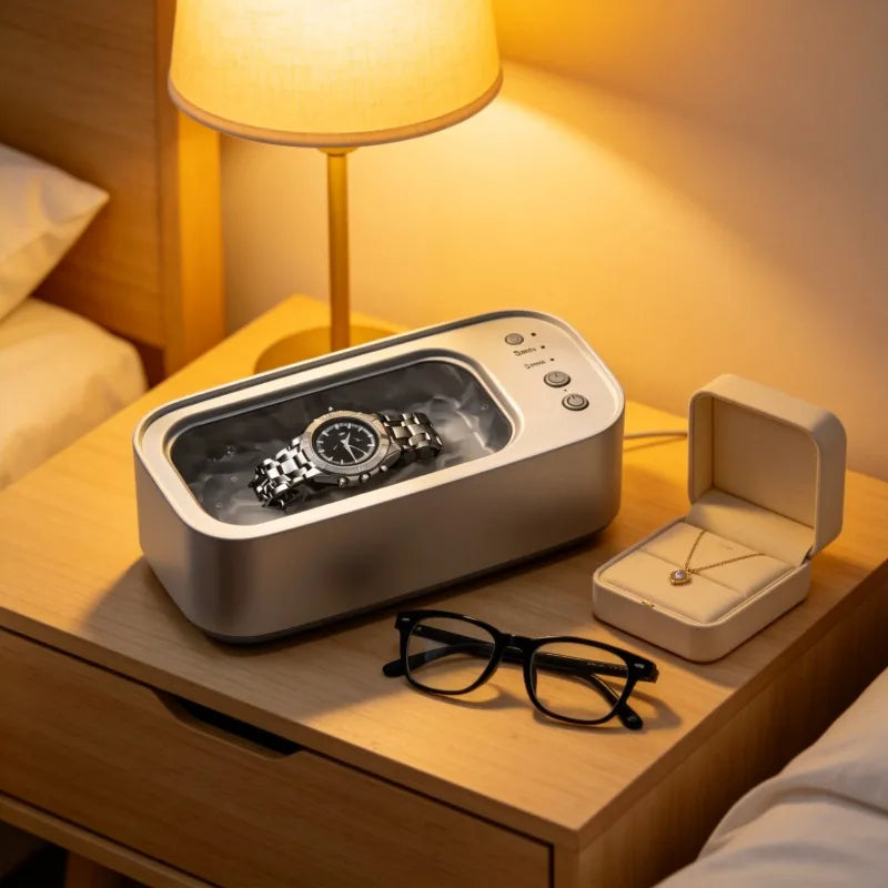 Contact Lens Ultrasonic Cleaner Glasses Cleaning Machine Vibrating Electric 3 Speed Jewelry Watch Timing Cleaning Machine Oasis Select