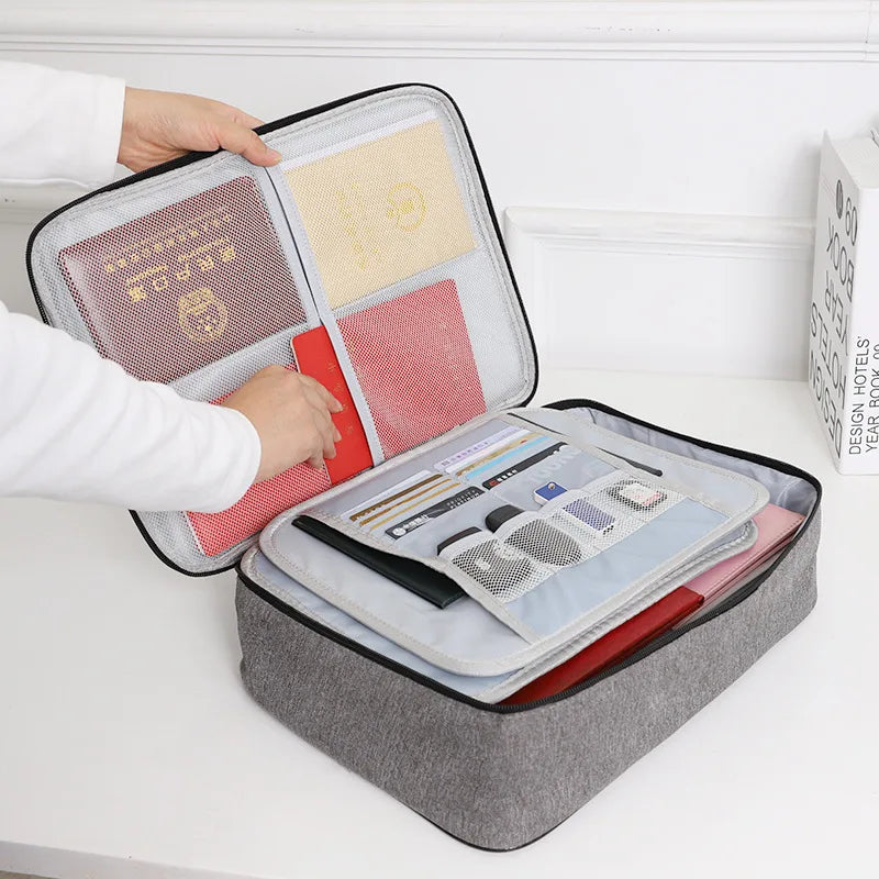 Password Lock Document & ID Storage Bag – 60-Slot Organizer