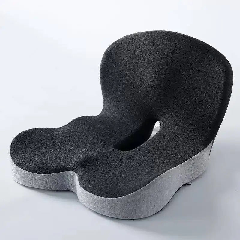 Ergonomic Seat Cushion with Hand Washable Cover Waist & Hip Support Comfort Orthopedic Cushion for Office Car Home Oasis Select Black Gray