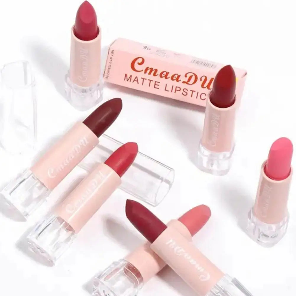 CmaaDu 15 Colour Moisturizing Matte Velvet Lipstick Easy To Color Waterproof Long Lasting Nude Lipstick Lipgloss Makeup Cosmetic Oasis Select