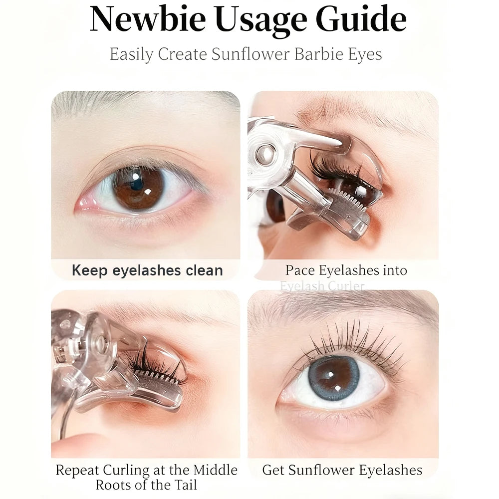 Dual-Type Eyelash Curler with Comb – Wide & Partial Clip Options, Waterproof, Long-Lasting, Natural Curl, Unisex Certified Oasis Select
