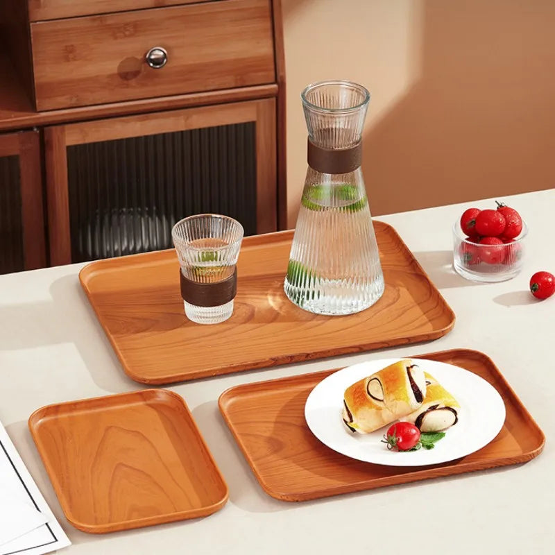 Plastic Tableware Fruit Household Buffet Plate Decorative Candy Trays Rectangular Dessert Dinner Plate for Home Supplies Oasis Select