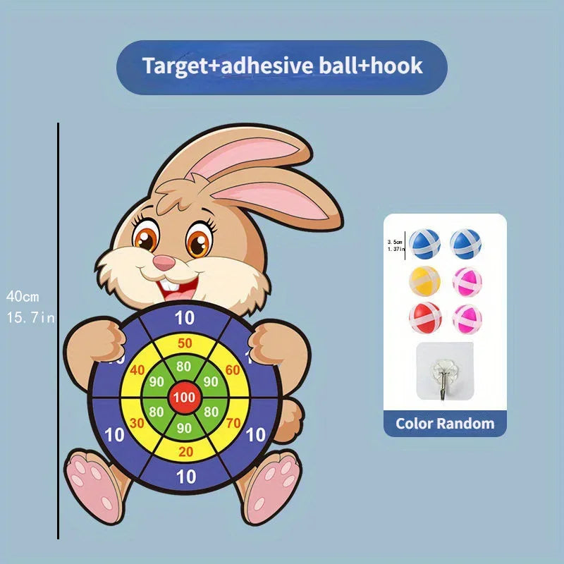 Family Interactive Toys Game Sticky Ball Dart Target Cartoon Pattern Indoor and Outdoor Safe Classic Dart Target Game Oasis Select