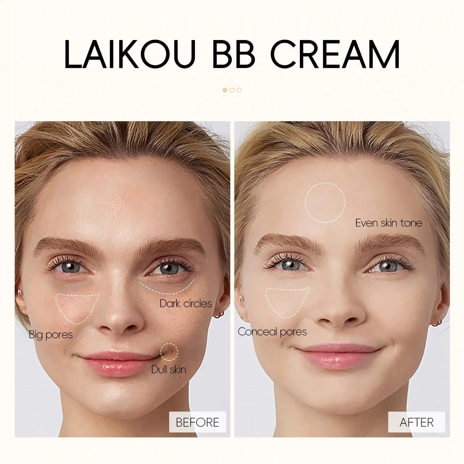 LAIKOU BB Cream Foundation 30ml – Natural, Oil-Free Coverage