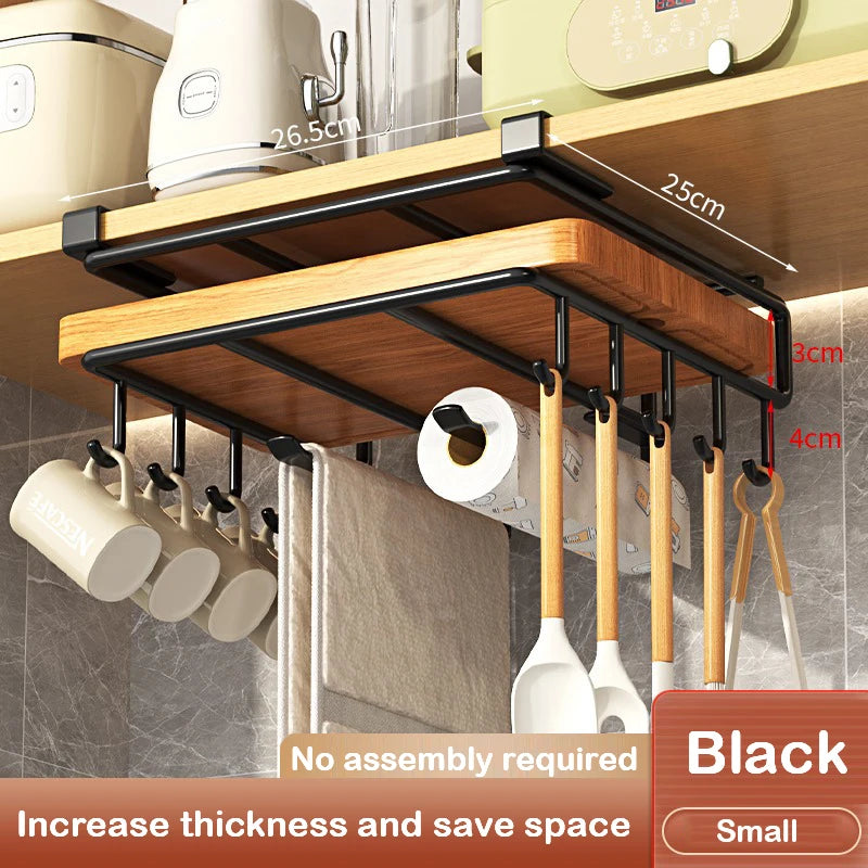 Under Cabinet Basket Shelf & Cutting Board Rack – No-Drill