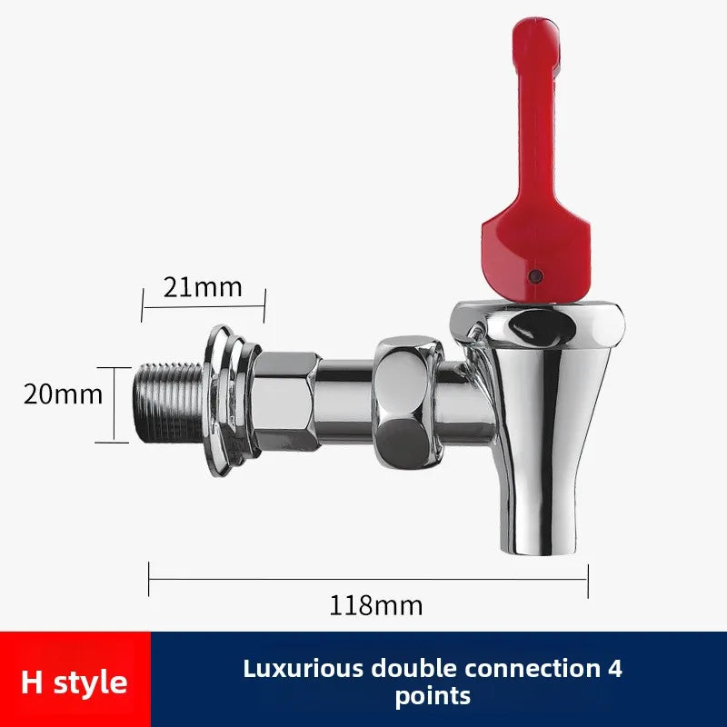 3/4 Electric Water Boiler Faucet Copper High Temperature Resistant Milk Tea Insulation Bucket Faucet Water Boiler Oasis Select K