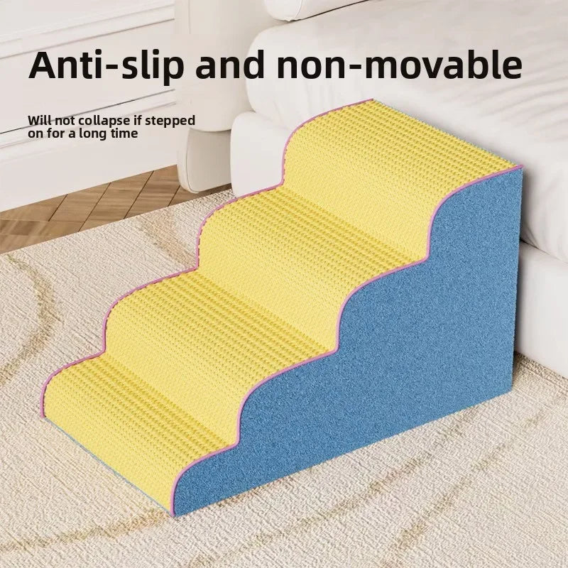 Puppy Stairs Foam Pet Secure Stairs Ramps Non-Slip Ladder dog supplies Pets Protect Older Dog Pet with Joint Pain Sofa Bed Ladde Oasis Select