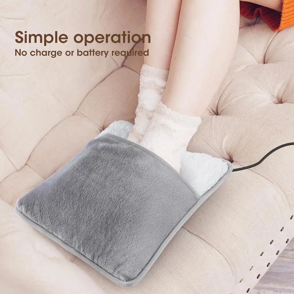 USB Electric Foot Warmer Heating Pad – Plush, Washable Electric Heating Pad Oasis Select
