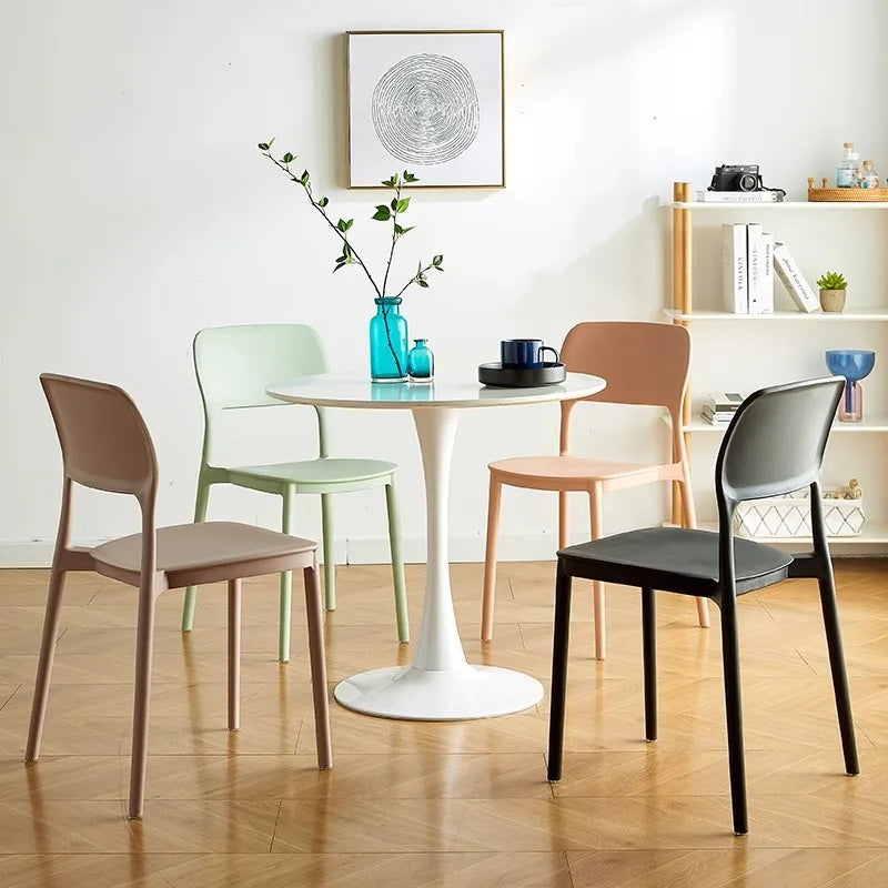 Chair Household Plastic Dining Chair Back Chair Thickened White Commercial Dining Table Chair Bedroom Outdoor Sedentary Oasis Select