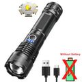 USB Charging Outdoor Flashlight High Power Strong Light Long Range LEP Flashlight Telescopic Zoom Super Bright Torch Oasis Select No battery