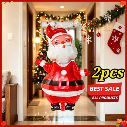 1/2pcs Large Christmas Balloons Santa Claus Snowman Elk Stocking Foil Balloon Christmas Decorations for Home Navidad New Year Oasis Select