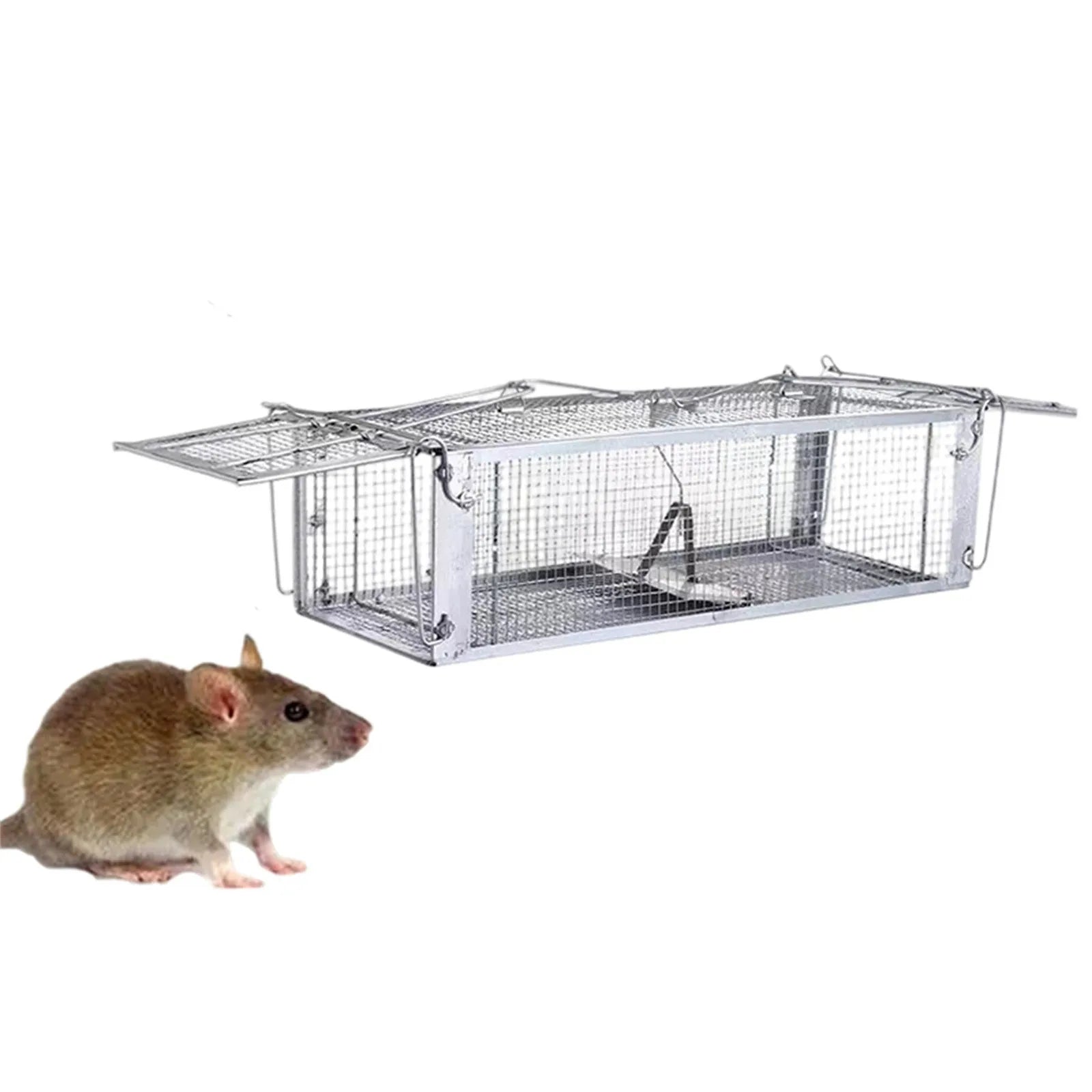 Humane Double Door Live Mouse Trap – Reusable Rat Cage Live Animal Trap Oasis Select