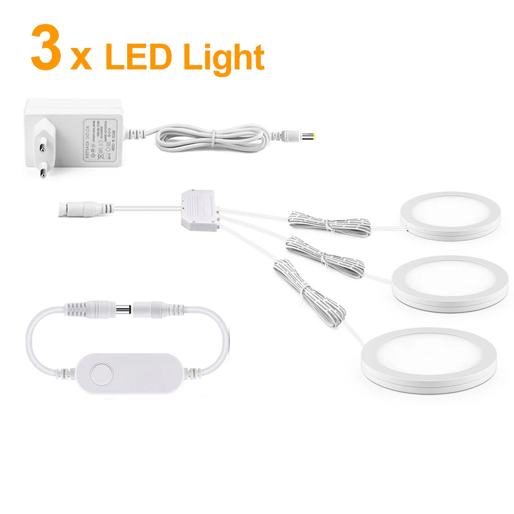 Smart Home Zigbee Tuya Voice Control LED Light For SmartThings Alexa Google,Kitchen Dimmable 12V Panel Lamp Wall Ceiling Decor Oasis Select 3x LED Light Natural White