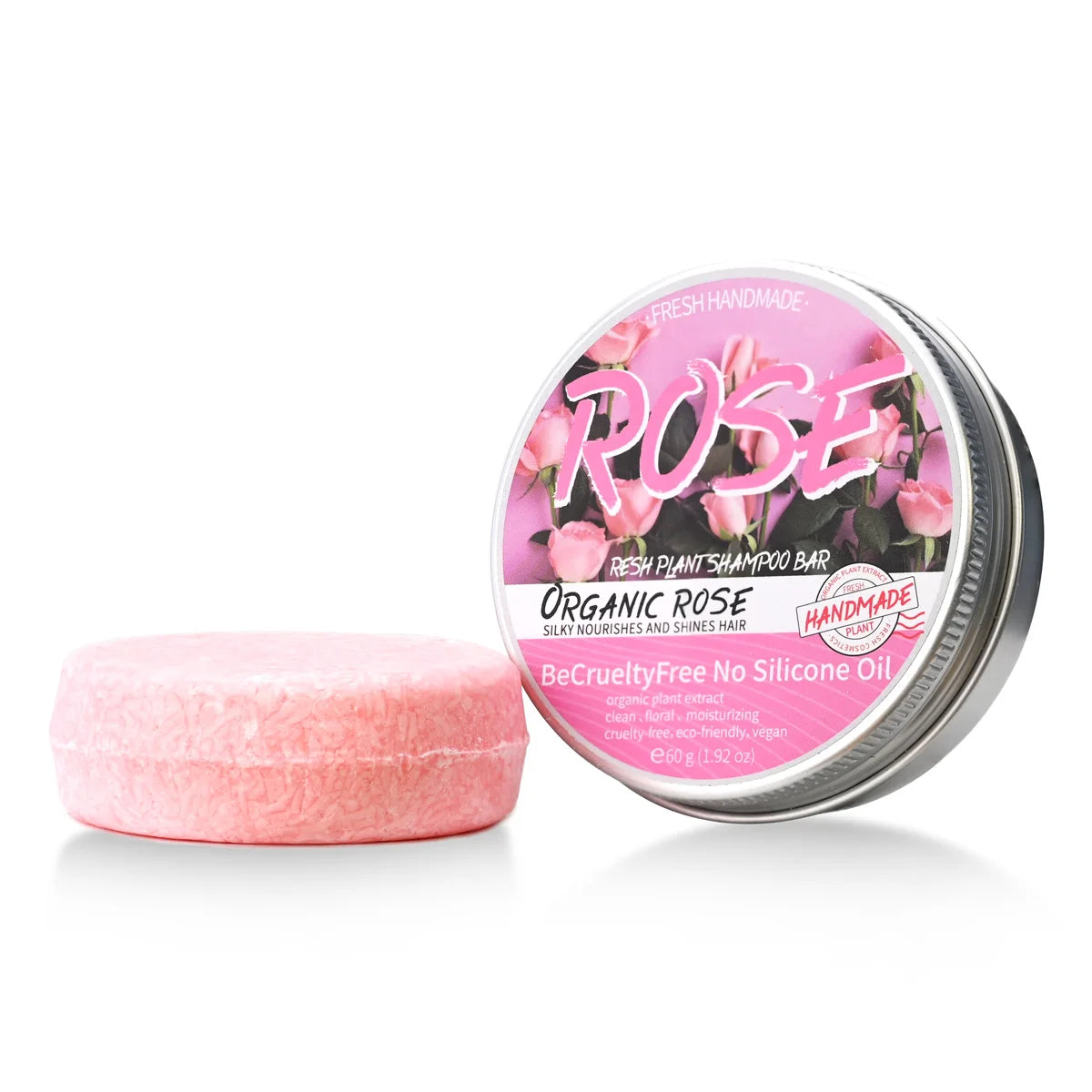 Organic Rose Essential Oil Shampoo Bar – Cleanse & Moisturize