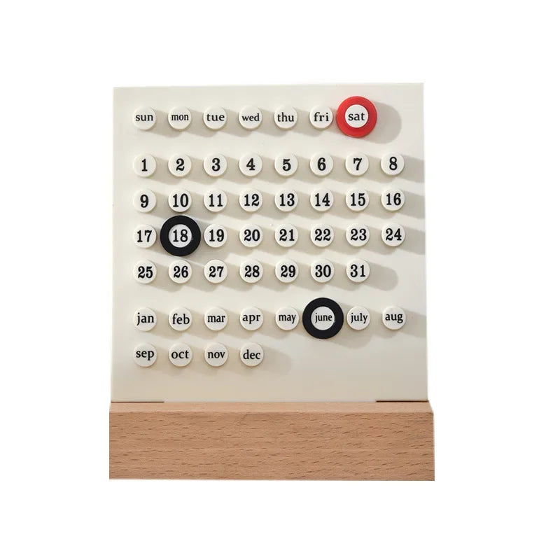 Diy Perpetual Calendar Ring Table Calendar Table Acrylic Calendar Display Learn Countdown Reminder Card Oasis Select