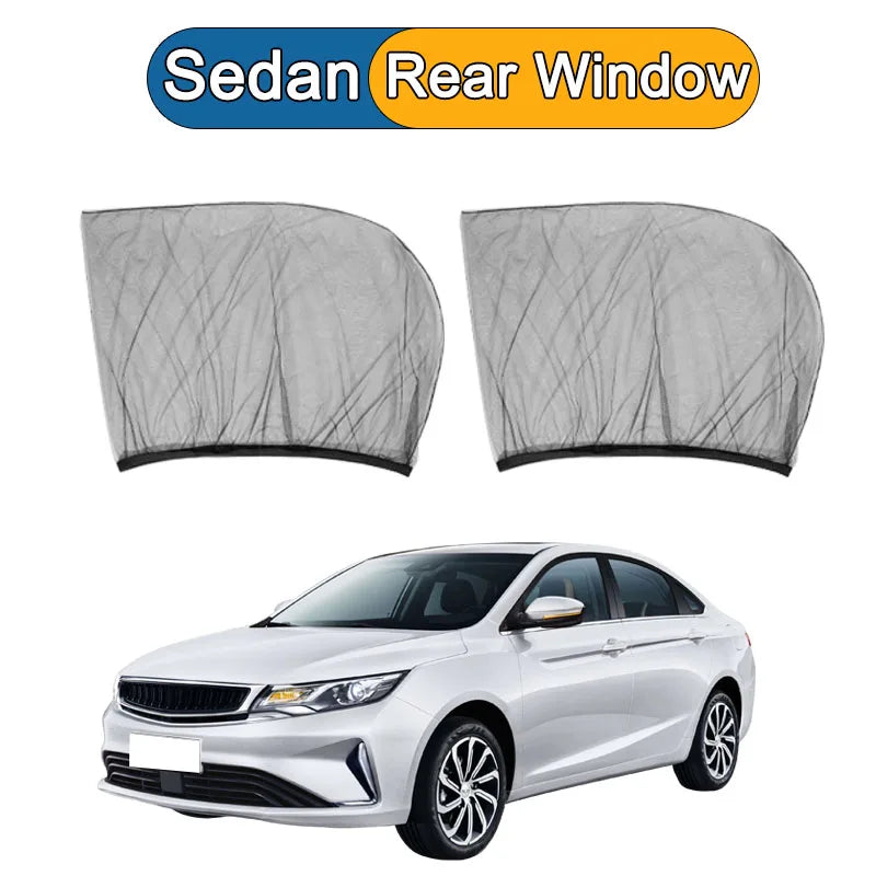 New Car Sunshade Curtains Anti-UV Side Window Shades Car Curtains Nti-mosquito Mesh Net Protection Repellent Auto Accessories Oasis Select sedan-rear window