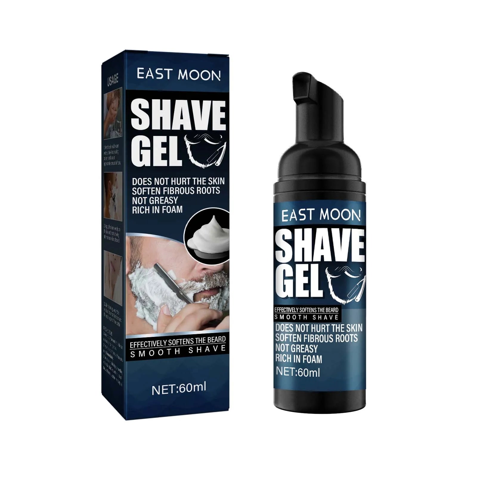 East Moon Aloe Shaving Mousse for Men 50ml – Softening Foam Shaving Mousse Oasis Select 60ml boxed