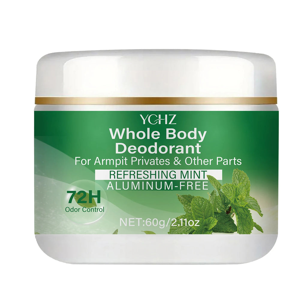 YCHZ Mint Vegan Deodorant Balm – 72-Hour Odor Control, 60g