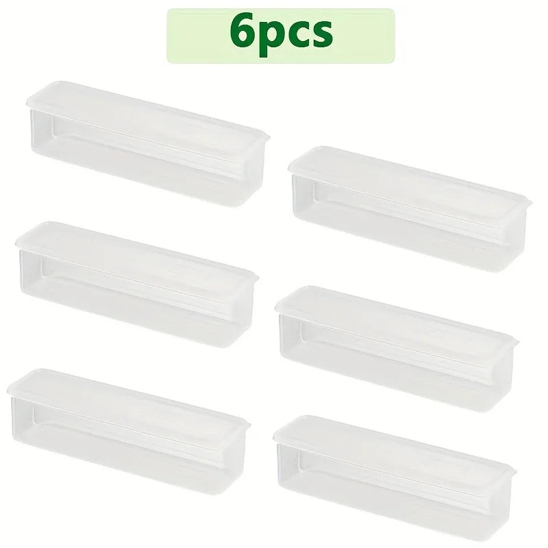 Refrigerator fresh-keeping storage box, fresh-keeping artifact,Small Food Preservation Boxes,Transparent Sealed Storage Box Oasis Select 6pcs