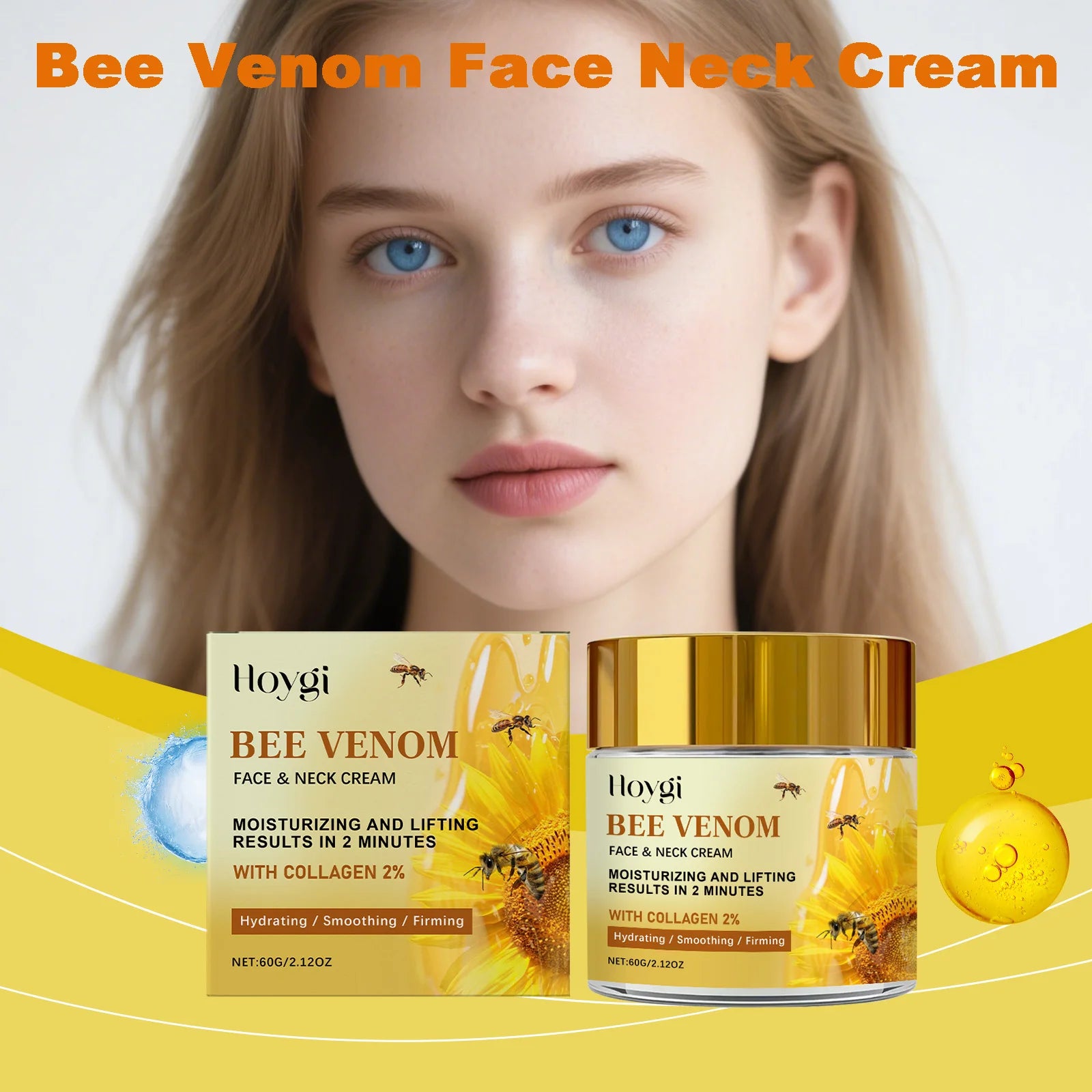 Hoygi Bee Venom Firming Cream – Anti-Aging Face & Neck Anti-Aging Face Cream Oasis Select