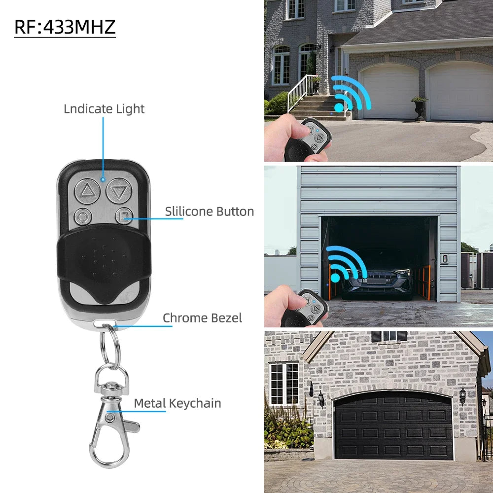 433MHz Copy Remote 4 Buttons Clone Remote Control Wireless Transmitter for Garage Gate Door Electric RF Controller Lock Key Oasis Select