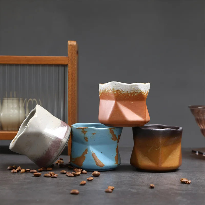Kiln Turned Coffee Cup Kiln Turned Small Cup Kung Fu Tea Bowl Retro Ceramic Tea Cup Hot Sale Stoneware Master Cup Oasis Select