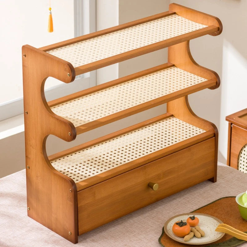 Desktop water cup shelf, shelf, modern simple new Chinese Bogu rack, with tea extraction set, teapot storage and placement rack Oasis Select