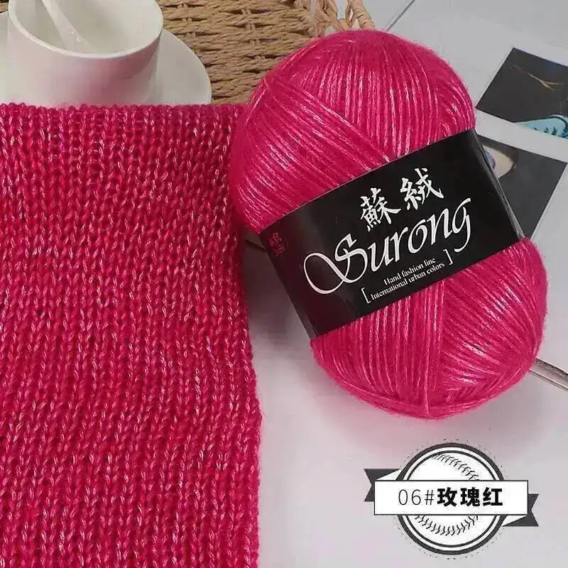 100g Metallic Hand knitting Yarn Crocheting silk acrylic Yarn to knit sweater blanket hat line Crocheting bag slipper Thread Oasis Select White 6