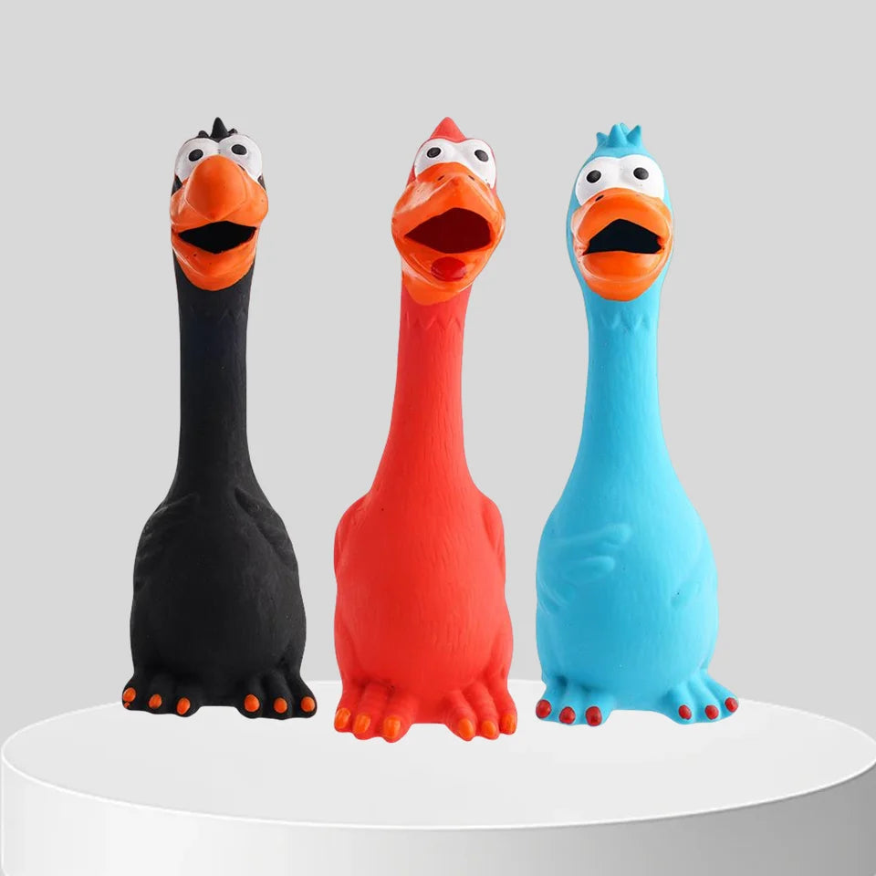 1/3Pcs New Squeak Dog Toy Chew Bone Squeaky Ball Chicken Sound Dog Toys Tooth Grinding Training Pet Toy Supplies Dog Accessories Oasis Select ABC