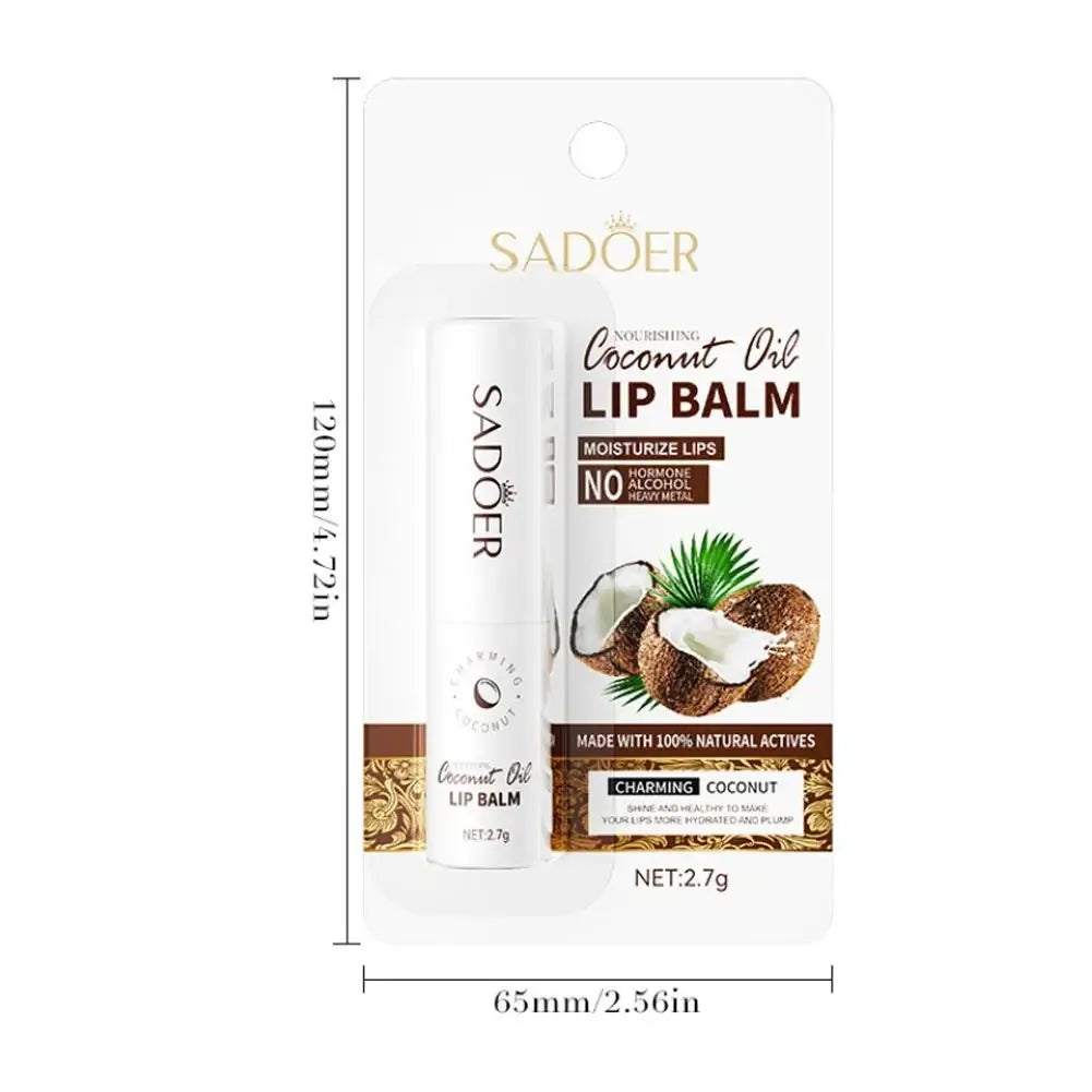 SADOER Coconut Lip Balm 2.7g – Moisturizing Daily Lip Care Coconut Lip Balm Oasis Select