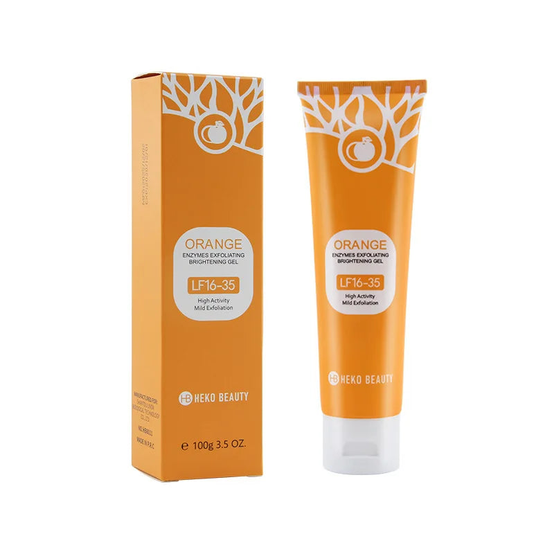Orange Exfoliating Gel Gentle Cleansing Brightening Scrub Suitable For Face&body Removes Dead Skin Leaving Skin Smooth Supple Oasis Select Exfoliator 100g 1pc