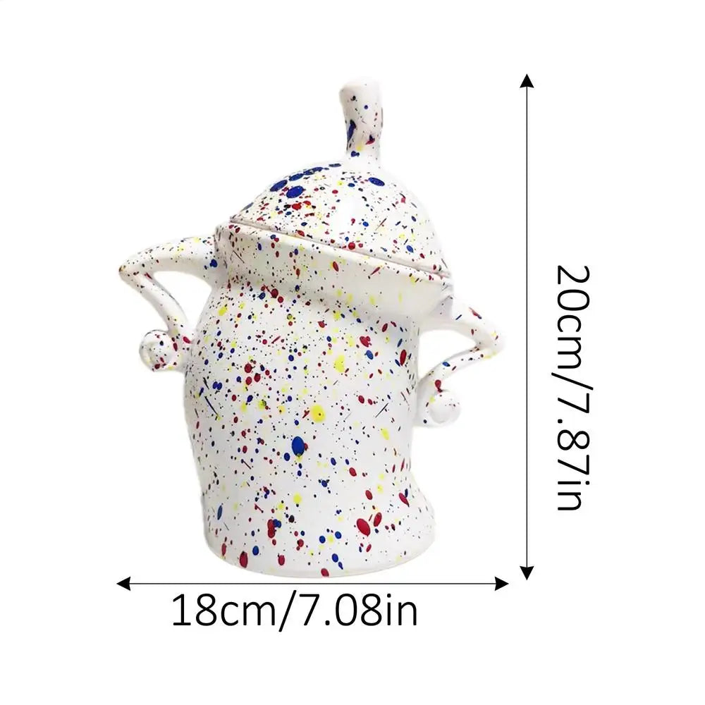 Canister With Attitude Creative Akimbo Cup Mugs Food Jars for Kitchen Storage Container with Airtight Lid Christmas Decoration Oasis Select E