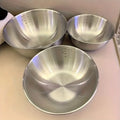 Set of 3 Stainless Steel Mixing Bowls with Measurements, Suitable for Home Use, Thickened for Mixing and Kneading,Ideal for Eggs Oasis Select 3pcs set