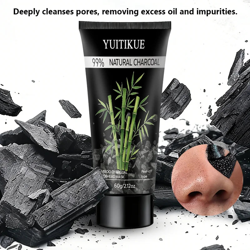 YUITIKUE Bamboo Charcoal Peel-Off Mask – Blackhead Removal 60g