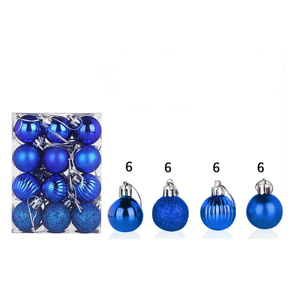 30mm Christmas Xmas Tree Ball Bauble Hanging Home Party Ornament Decor 24pc Tree Decoration Balls Xmas Party Hanging Pendant Oasis Select J 3cm