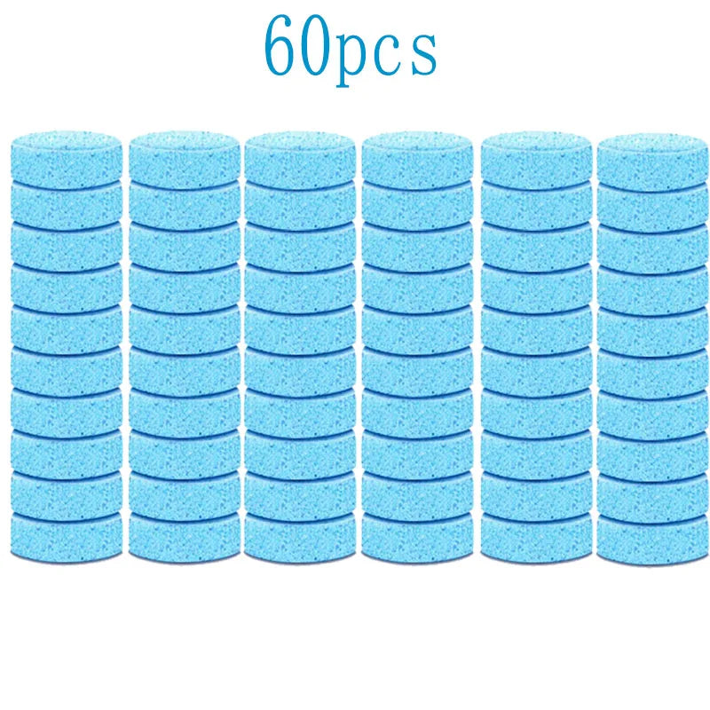 10/30/60Pcs Solid Cleaner Car Windscreen Wiper Effervescent Tablets Glass Toilet Cleaning Car Accessories Oasis Select 60pcs