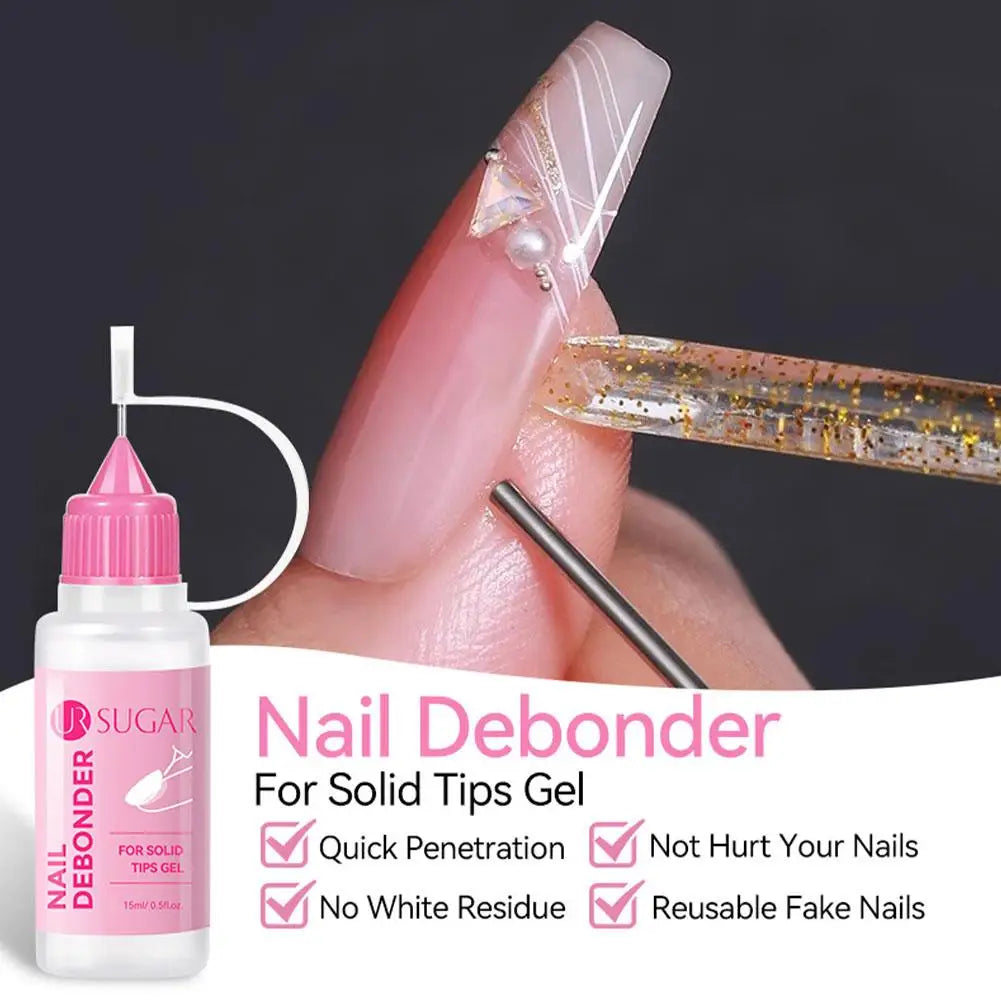 Nail Solid Gel Glue Remover & Debonder Fast Dissolve Liquid for Fake Tips Press On Nails, False Nails | Quick Manicure Tool Oasis Select