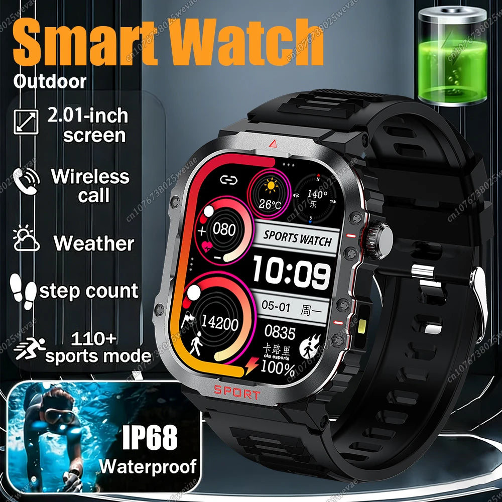 Ola Esporte HW12 Men's Sport Smartwatch – 2.01" BT Calling
