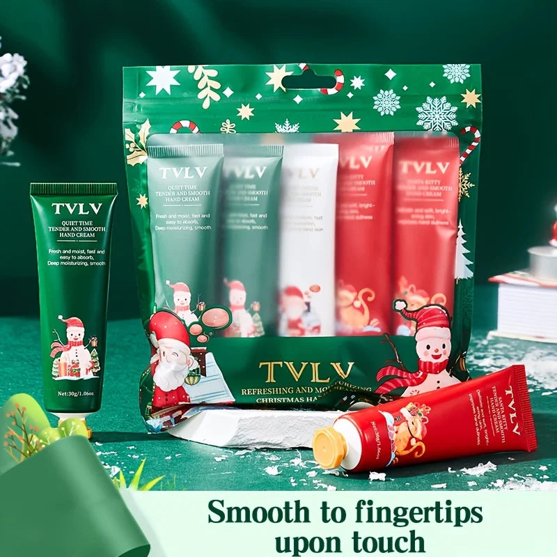 5pcs Christmas Hand Cream, Moisturizing Hand Cream Kit, Autumn And Winter Hand Cream, Moisturizing And Hydrating Hand Cream Gift Oasis Select