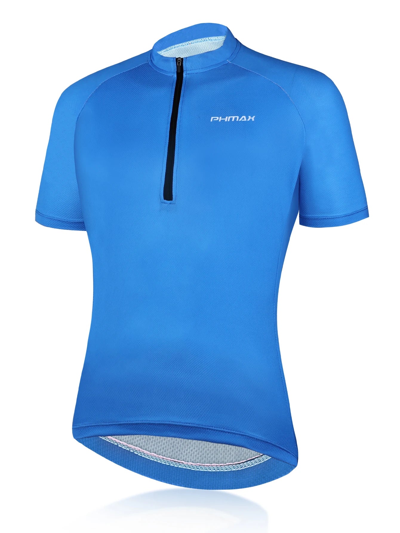 PHMAX Summer Men Cycling Jersey Breathable Quick Drying Short Sleeve Night Reflective Cycling Shirt Sports Loose Casual Clothes Oasis Select Blue M