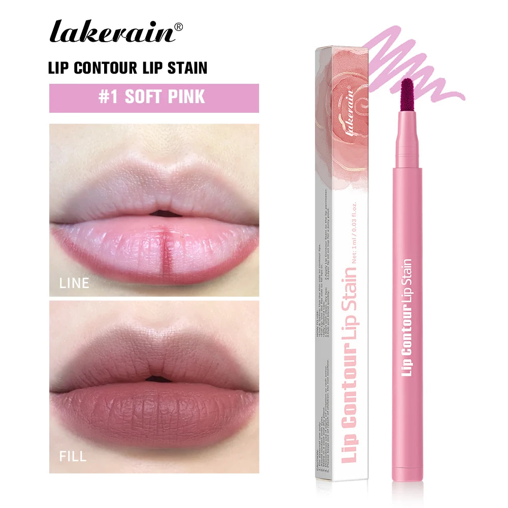 Lakerain Lip Liner Pencil Ballpoint Felt Tip Transfer-proof Lip Liner Stain Smudge-proof Waterproof Lip Liners Natural Makeup Oasis Select 1 Soft Pink