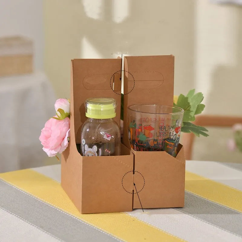 Kraft Paper Flower Box – Bouquet Gift & Takeaway Holder
