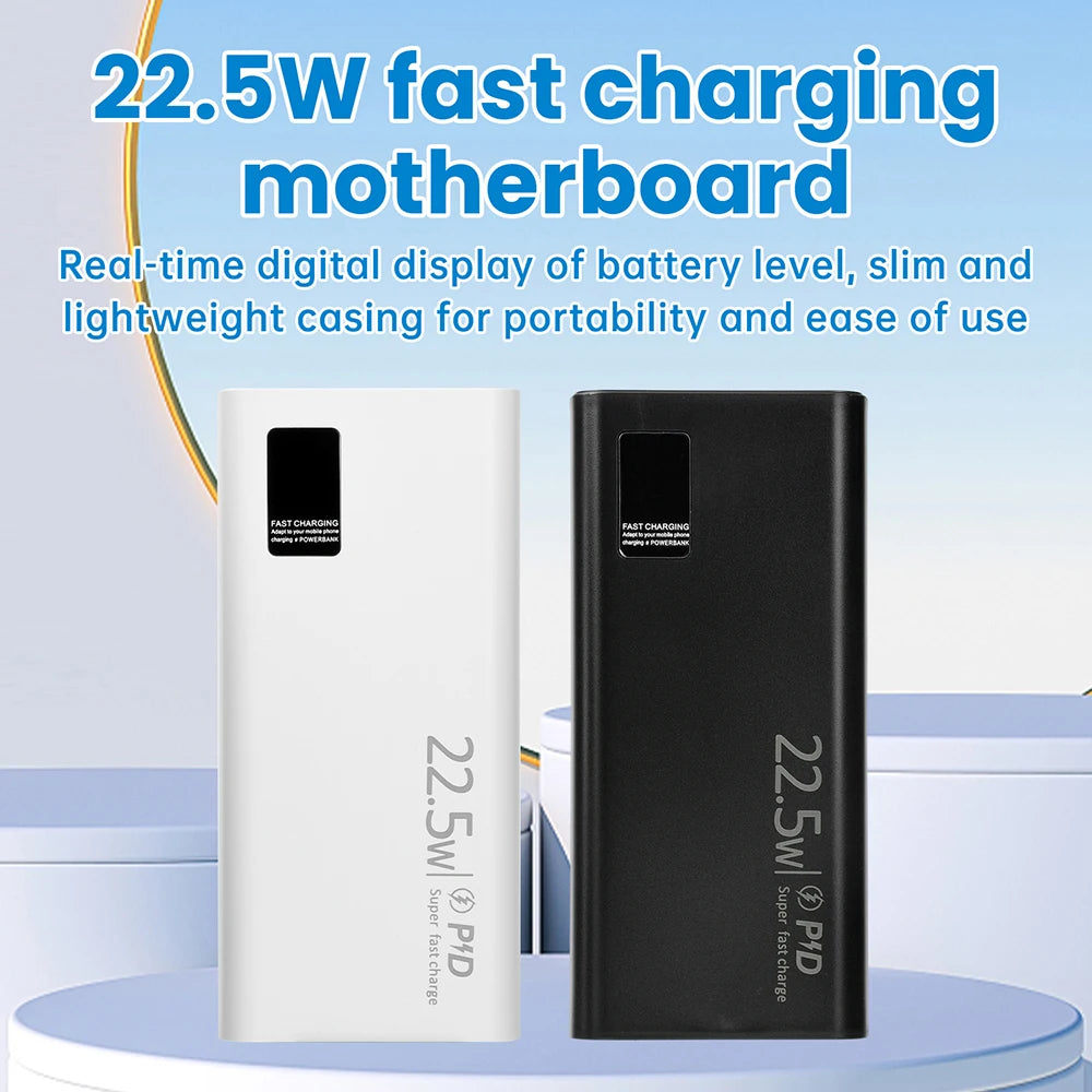 22.5W Fast Charging Power Bank DIY Kit 1260110 Battery Case Power Bank Type C Supports PD/QC/VOOC 20000mAh Power Bank Case Oasis Select