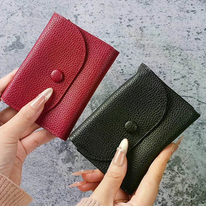 Women Wallets PU Leather Female Purse Mini Hasp Solid Multi-Cards Holder Coin Short Wallets Slim Small Wallet Zipper Hasp Oasis Select